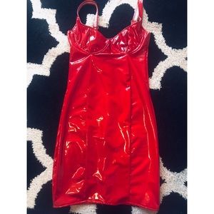 Red Latex Dress